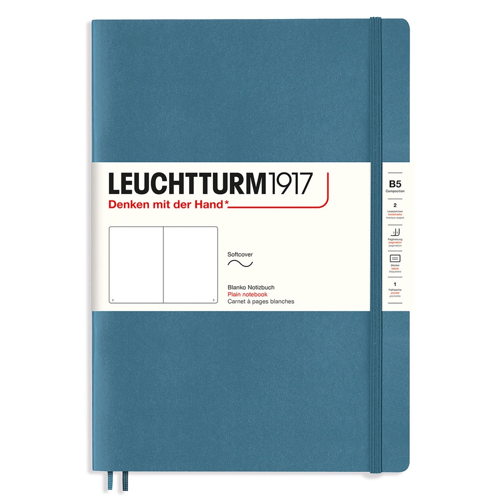 Anteckningsbok B5 soft bla blå