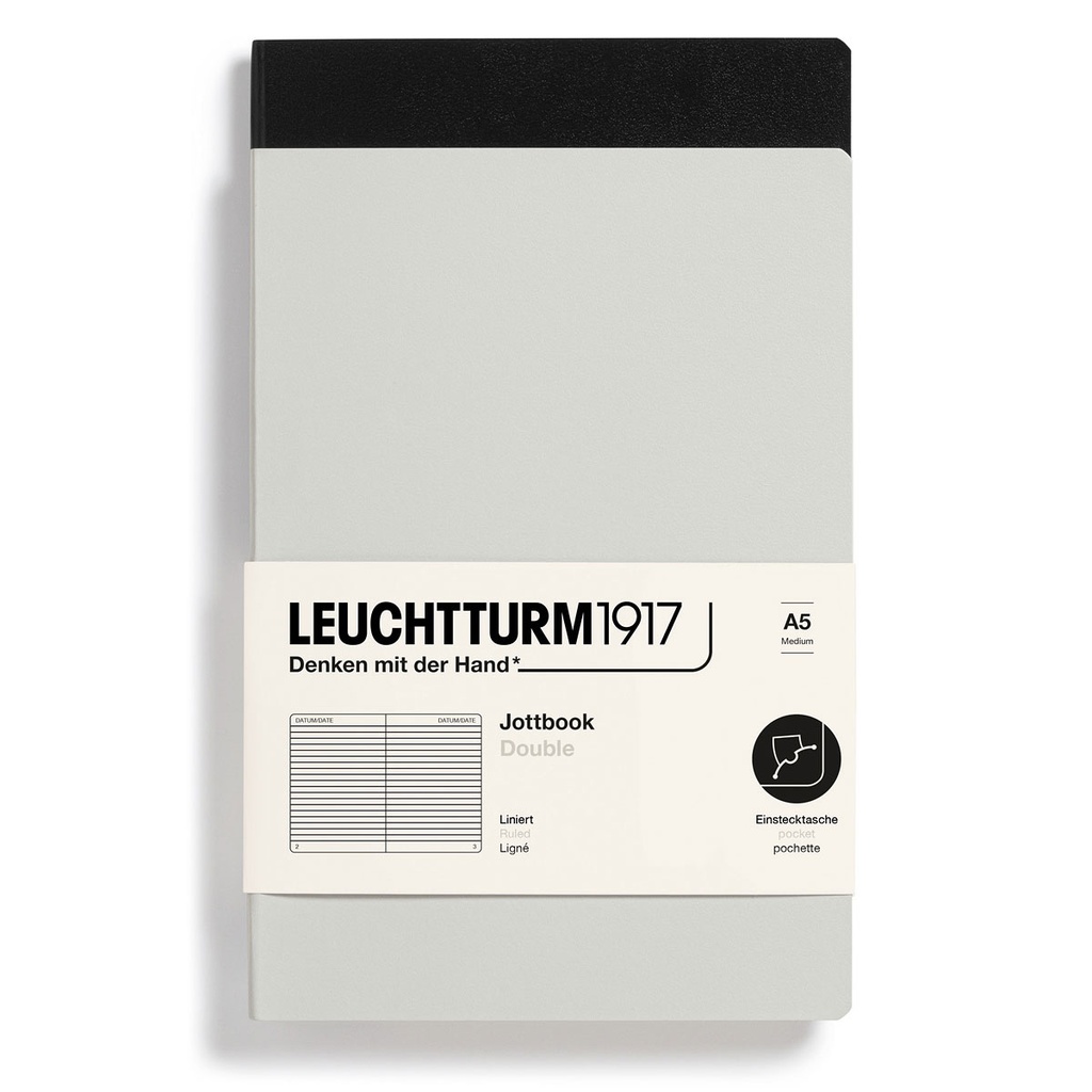 Jottbook A5 linj sva/grå 2/fp