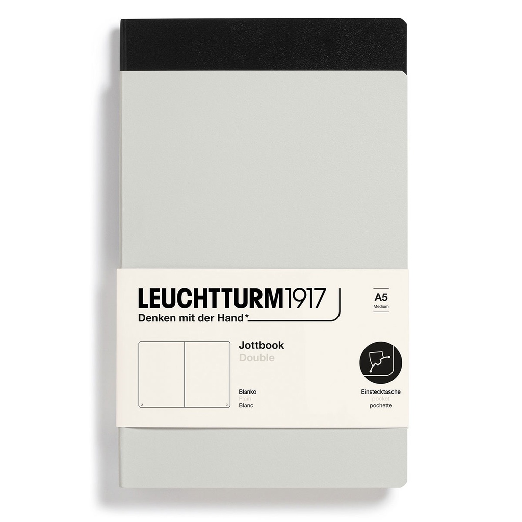 Jottbook A5 blank sva/grå 2/fp