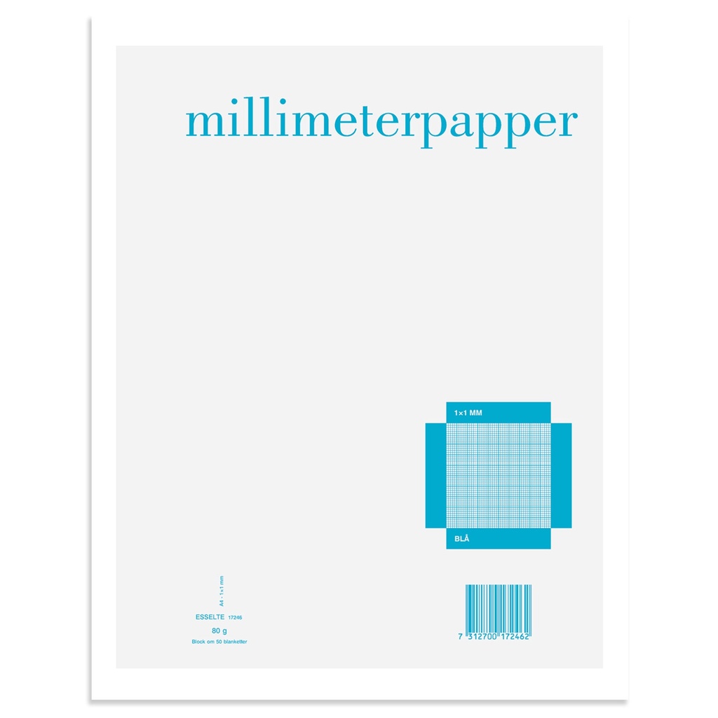 Millimeterpapper A4 50blad