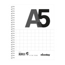 Kollegieblock A5 70blad 60g rutat Niceday
