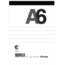 Perforerat block A6 80blad linjerat