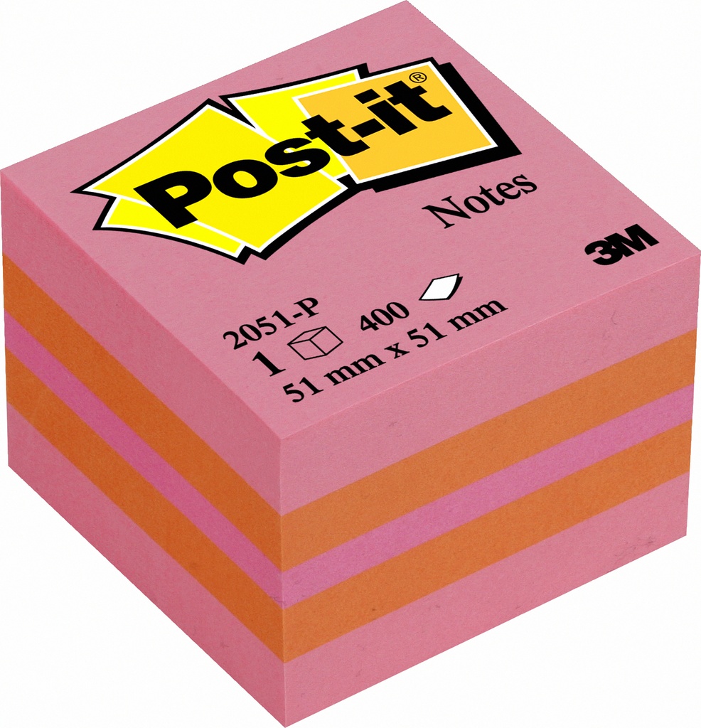 Post-it minikub 51x51 pink