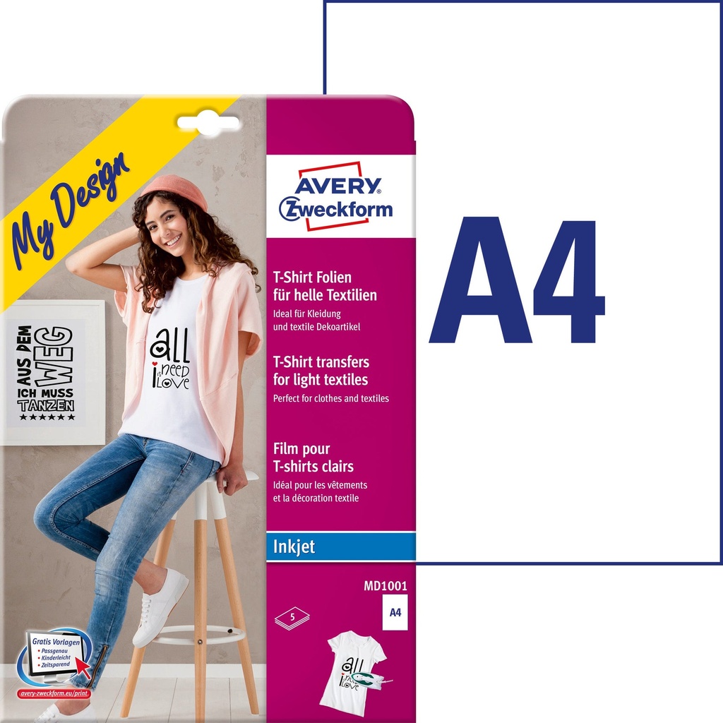 Fotopapper A4 T-shirt ljus 5/fp