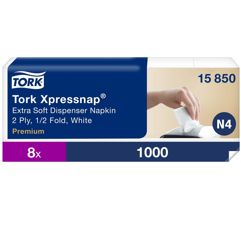 Servett Tork Premium N4 Vit 8000 st