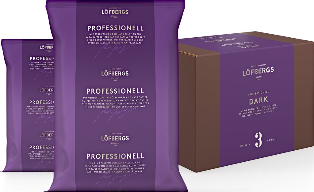 Kaffe Löfbergs Mörkrost Dark Maskinbrygg Ekologiskt 60x100 g