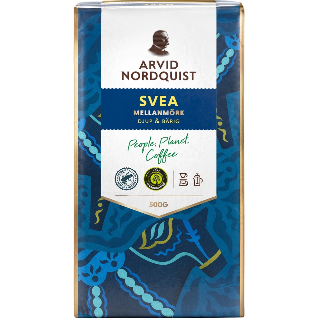 Kaffe Svea Malet Mellanmörk 500 g Arvid Nordquist
