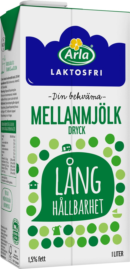 Mjölk laktosfri lång h 1l