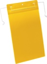 Plastficka A4S trådbygel gul