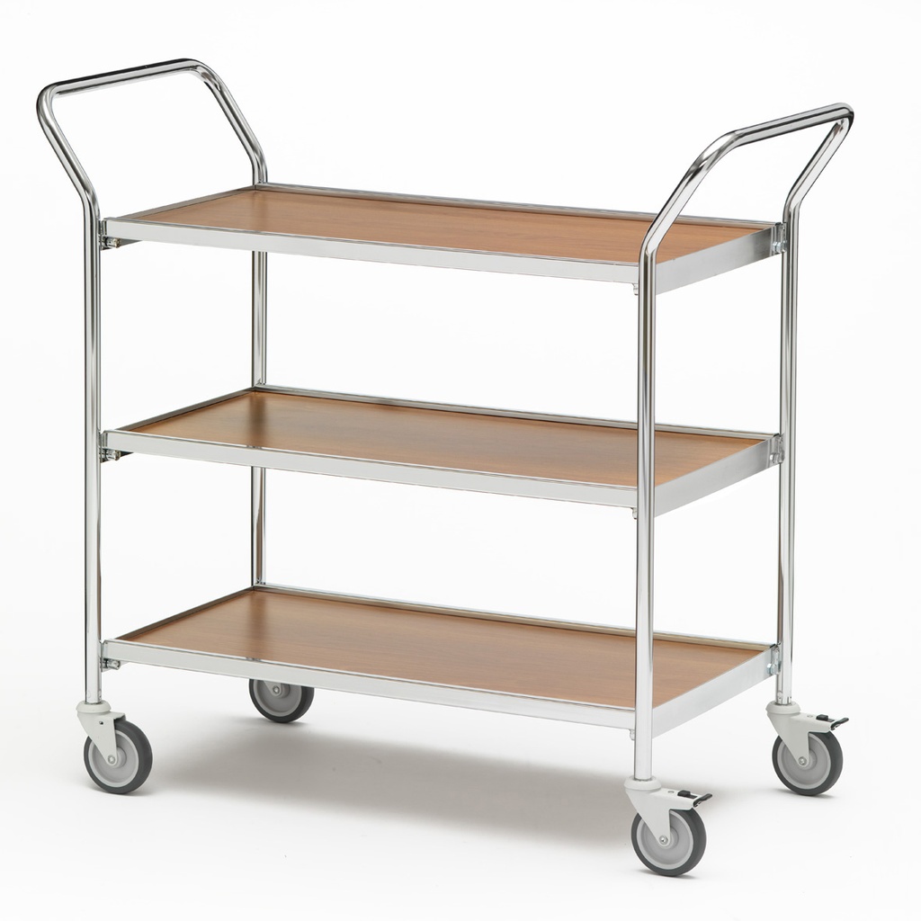 Bordsvagn 3hyllplan 2handtag