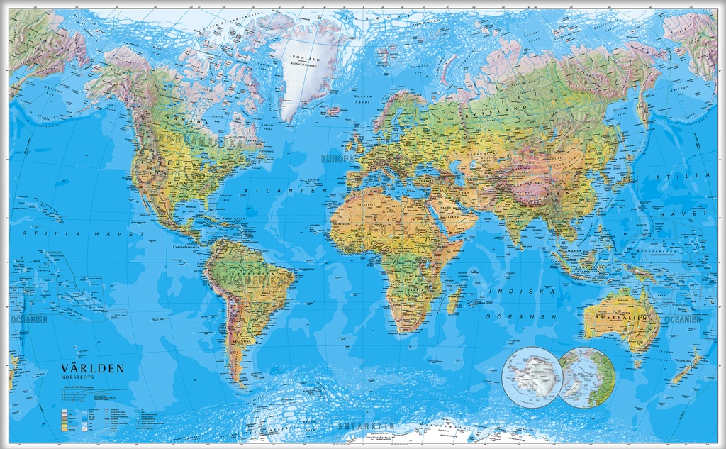 Världskarta 1:30milj  137x85cm