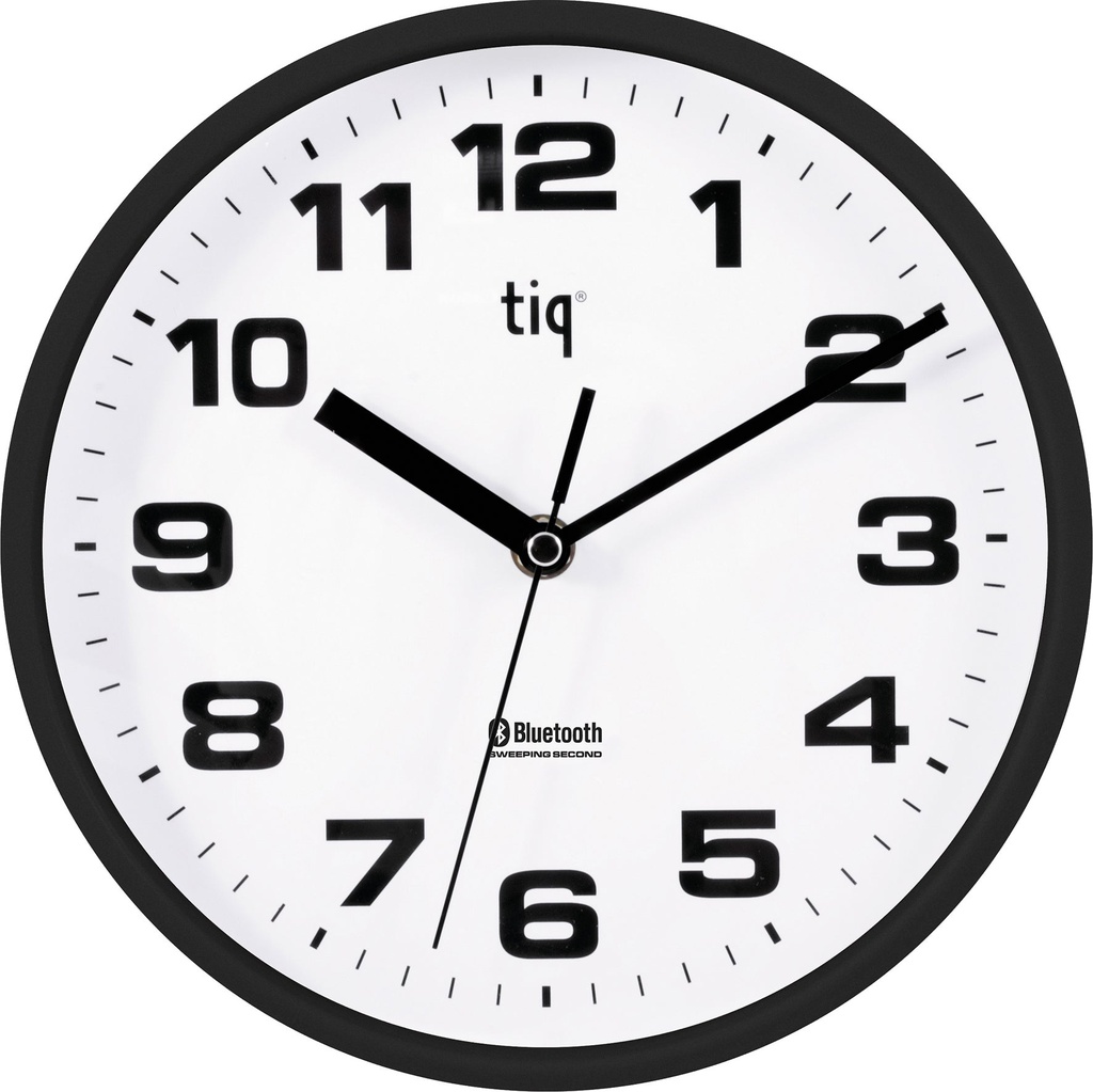 Väggklocka Bluetooth Ø230 mm svart