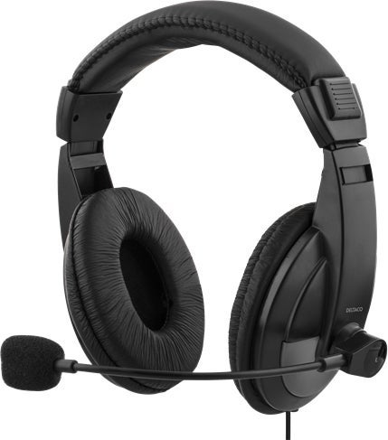 Headset Deltaco HL-57  USB Svart