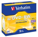 DVD+RW Verbatim 4.7GB 5 st/fp