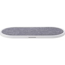 Dual QI Laddare USB-C 2x10W Vit med Grå Textil Gear