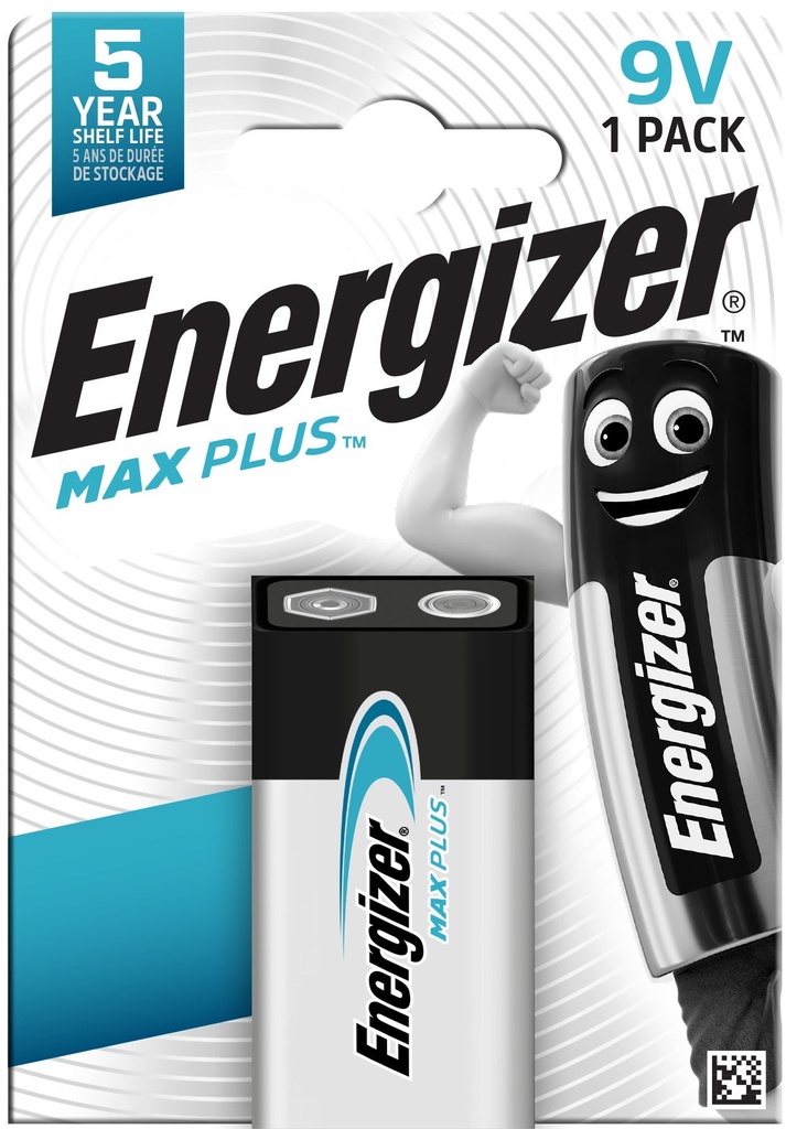 Batteri Max Plus Alkaliskt 9V 6LR61 1-pack