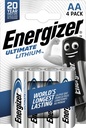 Energizer Batteri Lithium AA FR6 4-pack