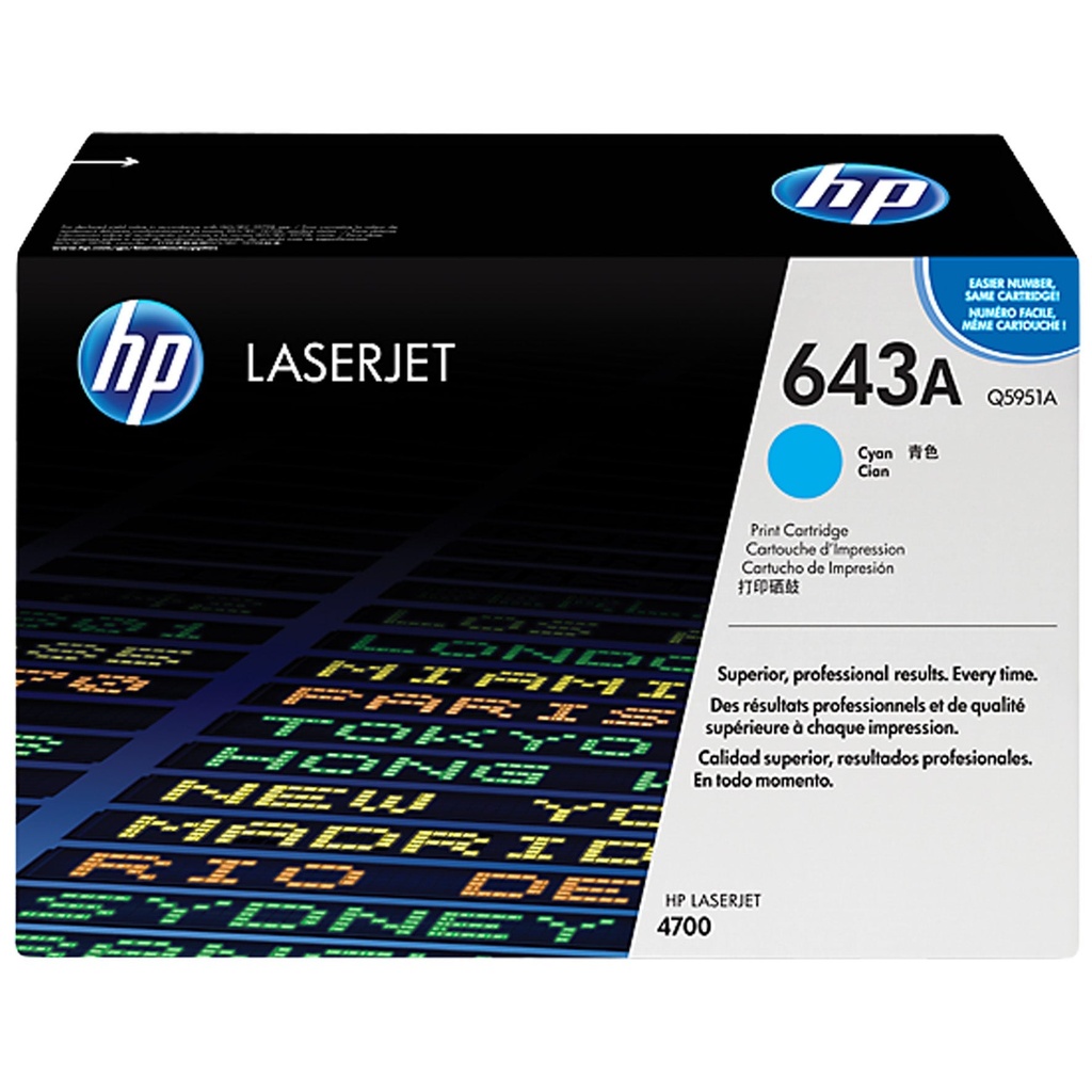 Toner HP Q5951A 643A 10k cyan