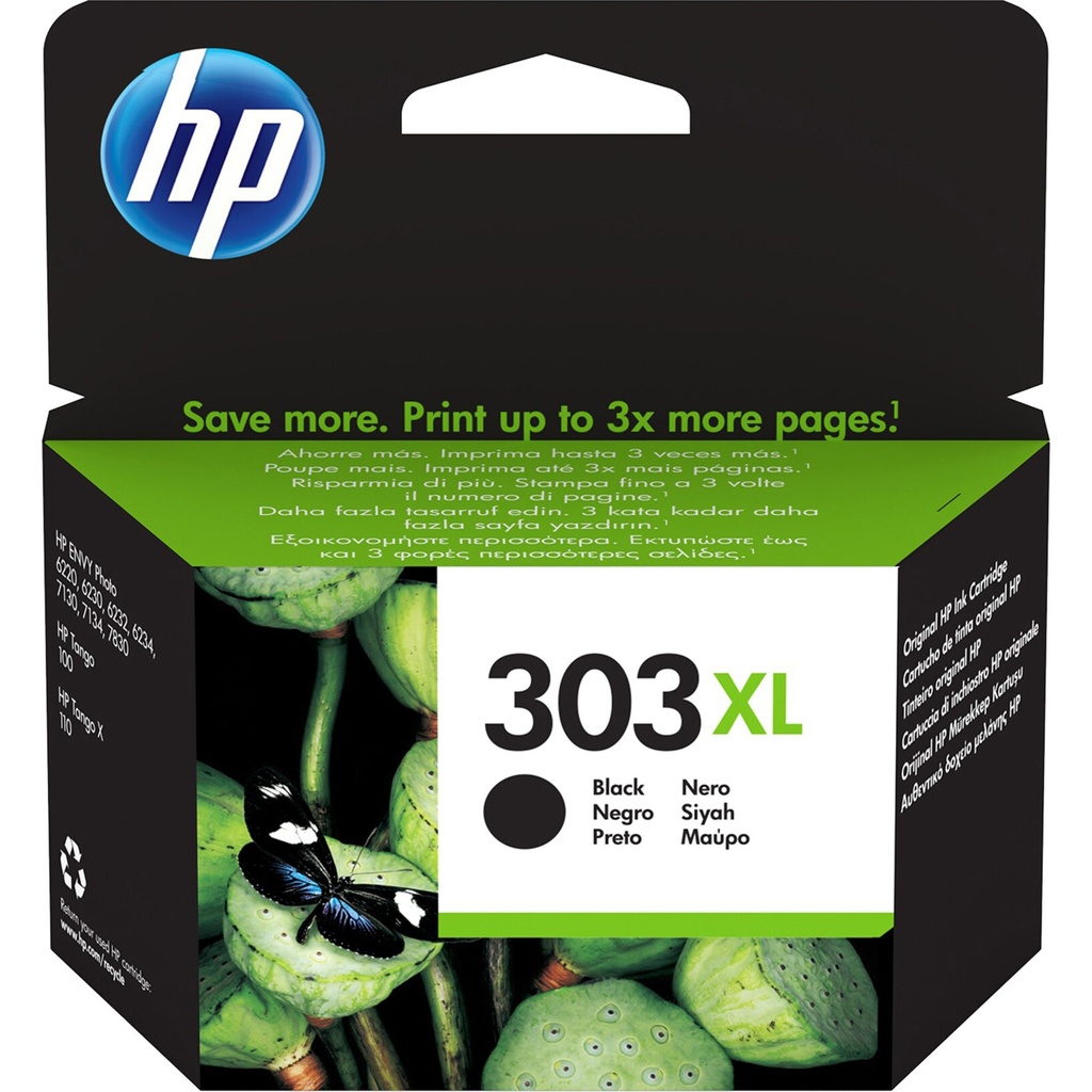 Bläckpatron HP No303 XL svart
