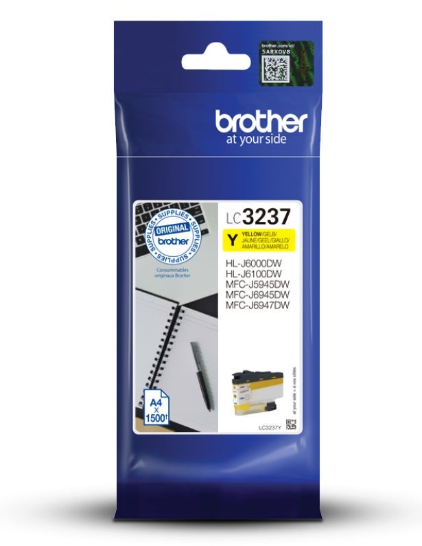 Bläck Brother LC3237Y gul 1500 sidor