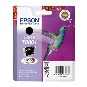 Bläckpatron Epson T0801 svart