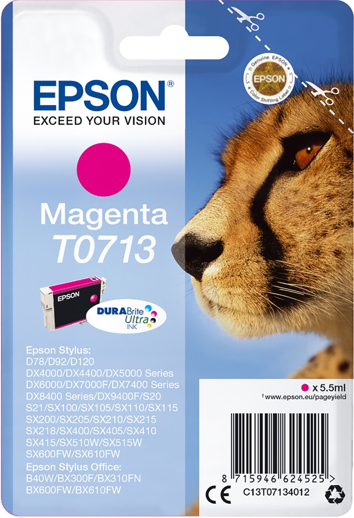 Bläck Epson T0713 magenta