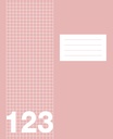 Räknehäfte 17x21 5x5 rosa