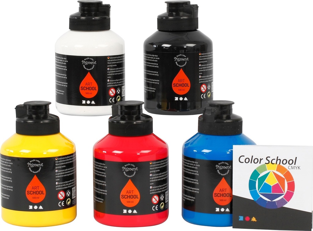 Akrylfärg Pigment 500ml 5st/fp