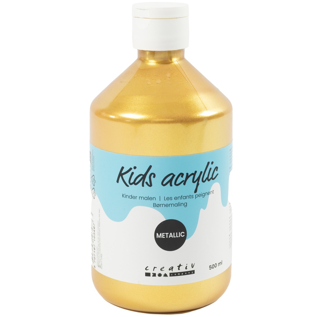 Akrylfärg metallic 500ml guld