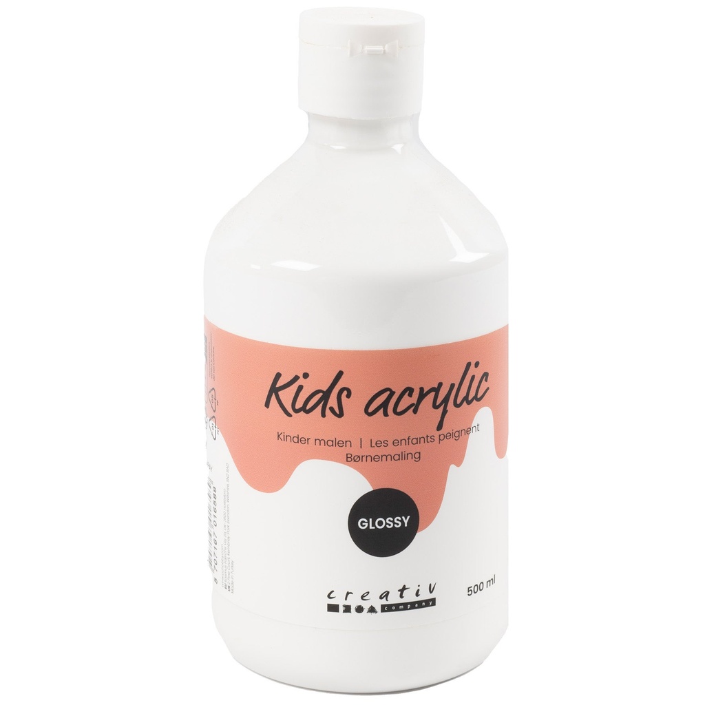 Akrylfärg blank 500ml vit