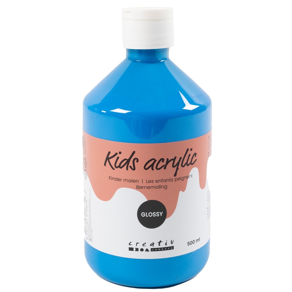 Akrylfärg blank 500ml blå