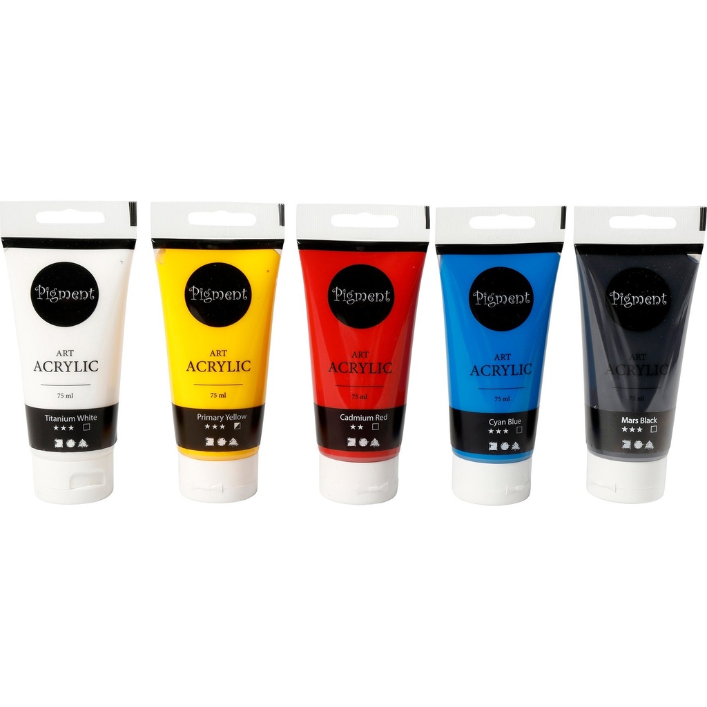 Akrylfärg Pigment mix 5x75ml
