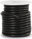 Lädersnöre 3mm 5m svart