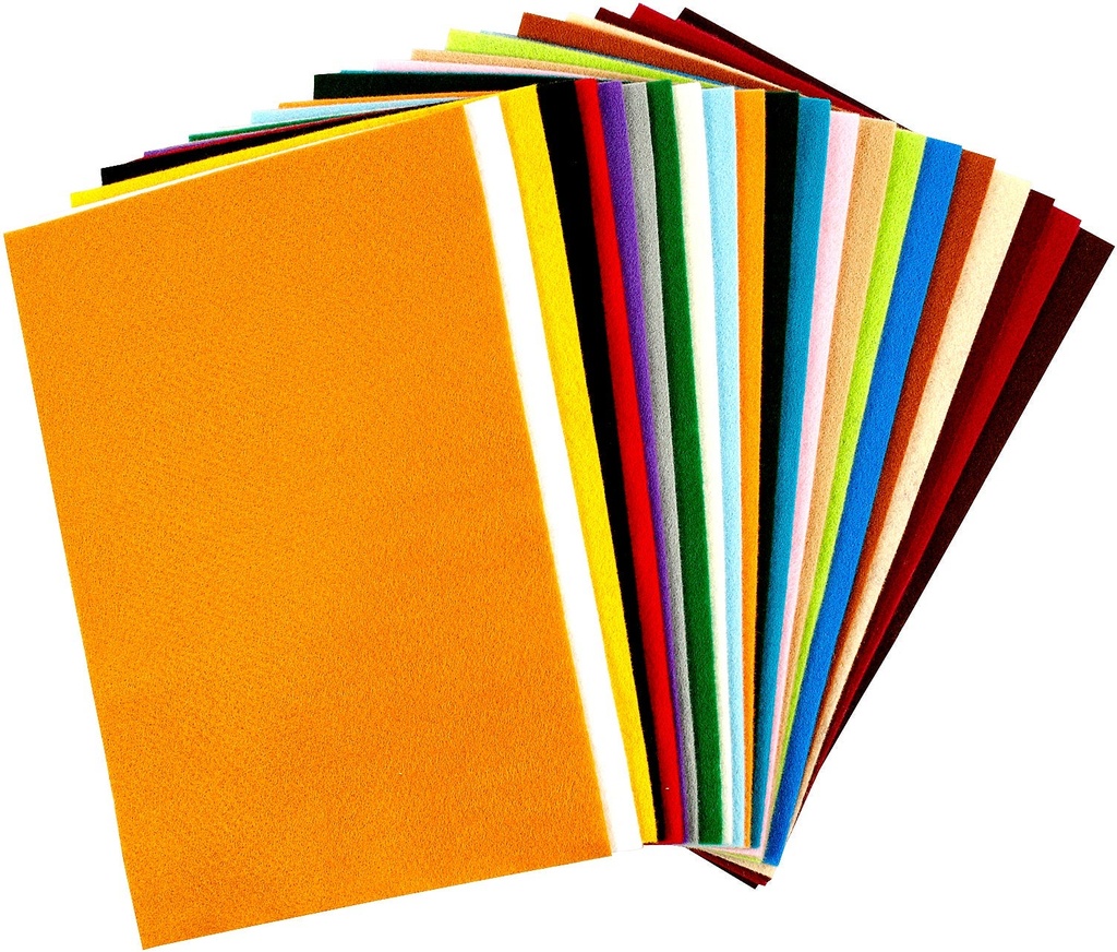 Hobbyfilt 20x30cm Sorterade färger 24/fp