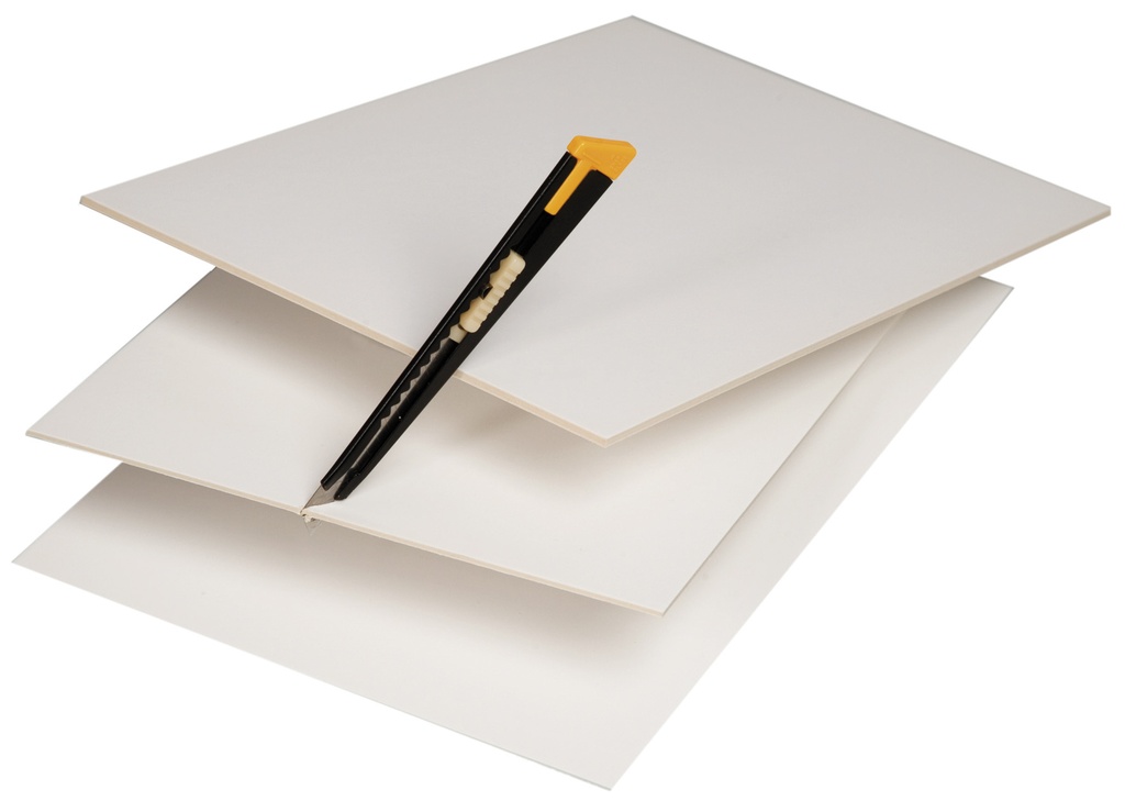 Kartong 2mm 50x70cm vit  25/fp