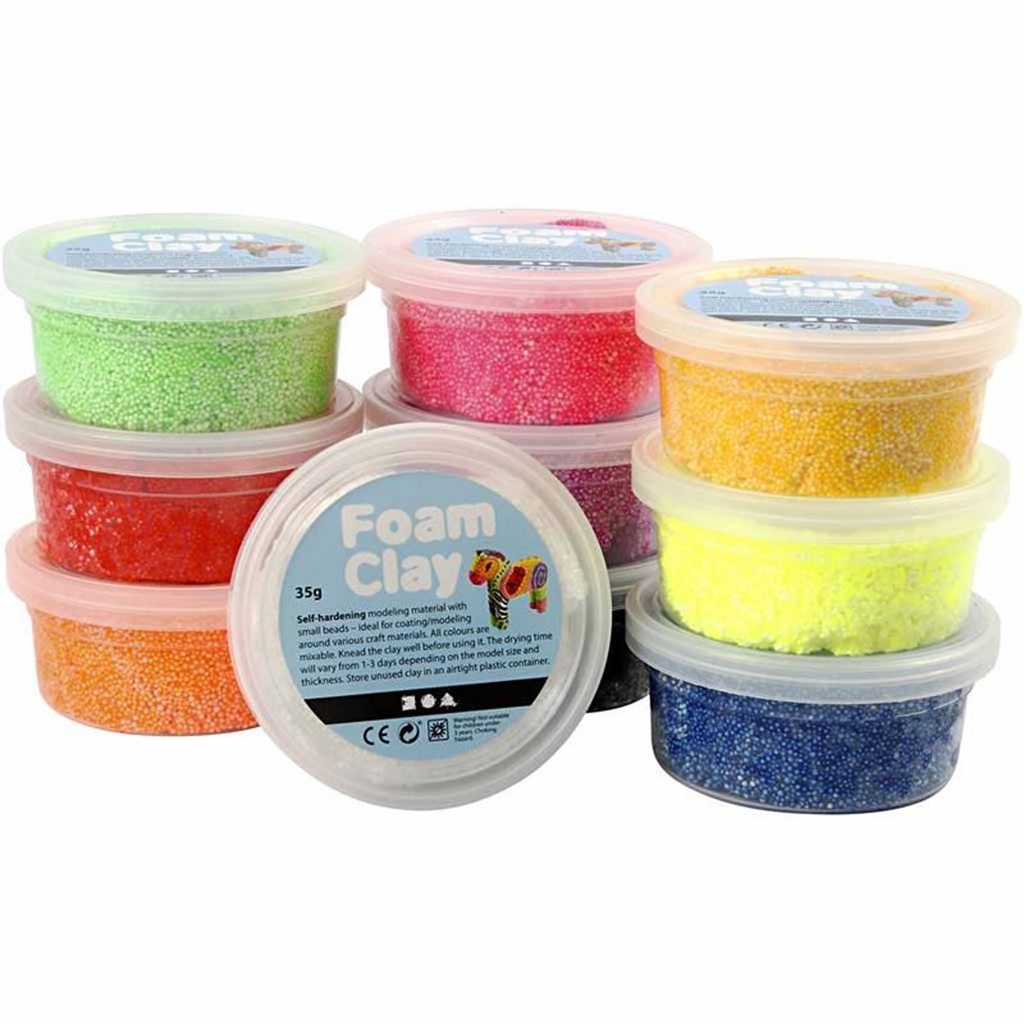 Lera Foam Clay mix färg 10x35 g