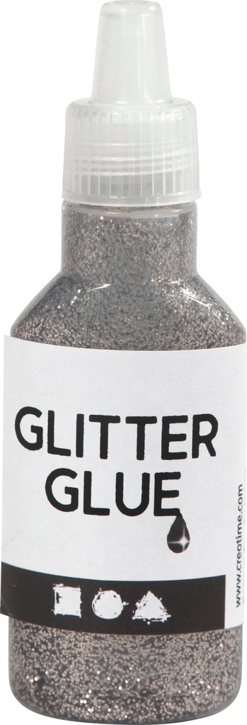 Glitterlim 25 ml silver