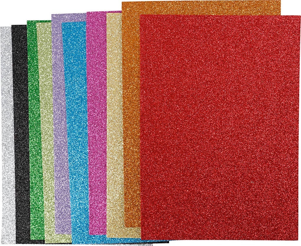 Dekorgummi A4 2 mm glitter 10/f
