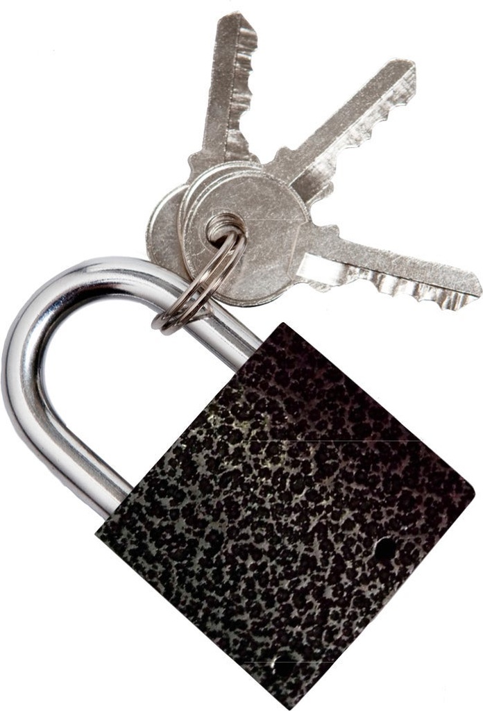 Hänglås i järn 38 mm 3 nycklar