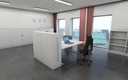 Skrivbord Bas 160x120 cm V Vit Lanab