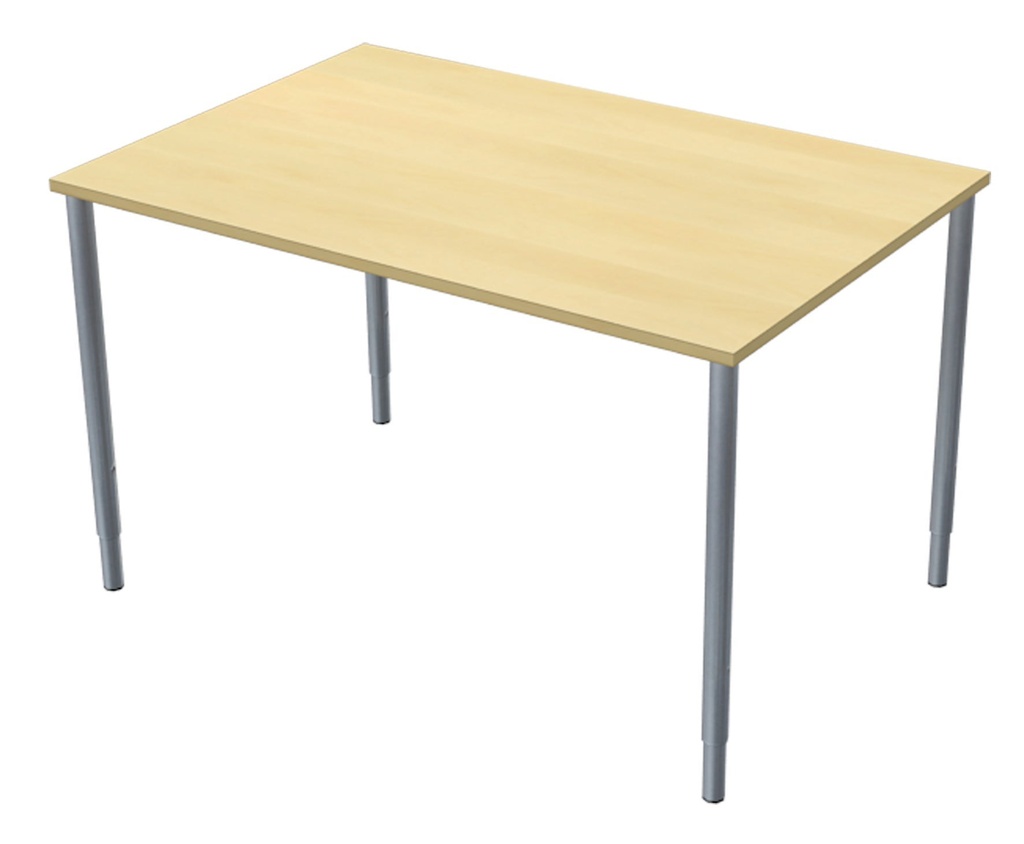 Skrivbord 120x80 cm björkmelamin/silver Lanab