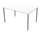 Skrivbord 120x80 cm vitmelamin/silver Lanab