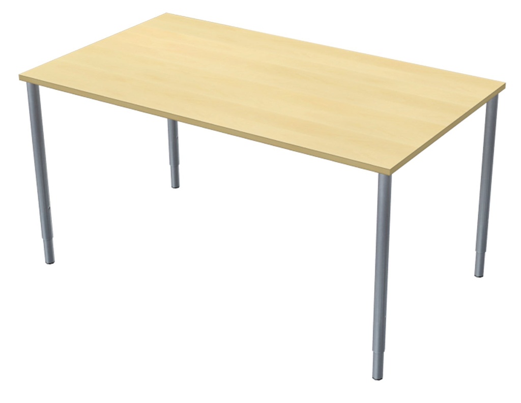 Skrivbord 140x80 cm björkmelamin/silver Lanab