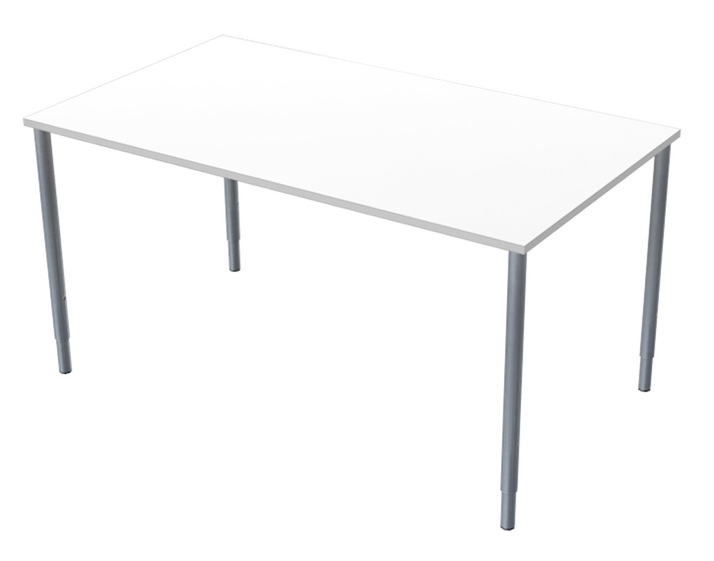 Skrivbord 140x80 cm vitmelamin/silver Lanab