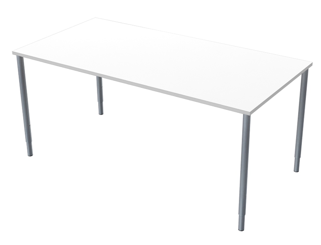 Skrivbord 160x80cm vitmel/silv