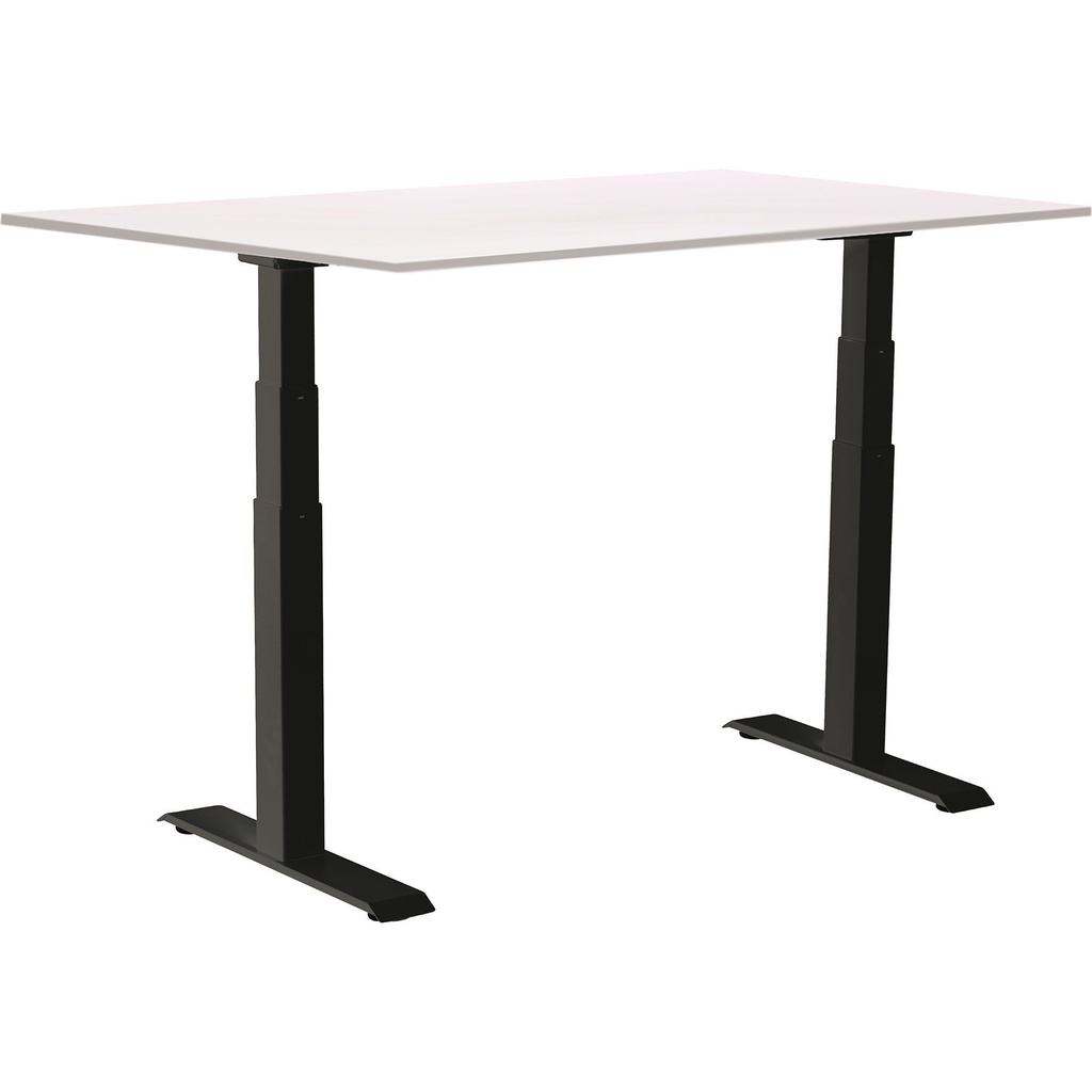 Skrivbord el Easydesk Adapt VI vit/svart 140x80 cm