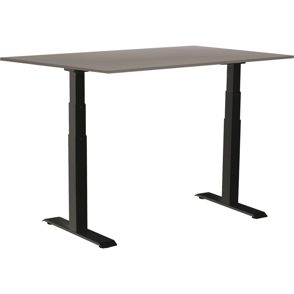 Skrivbord el Easydesk Adapt VI grå/svart 140x80 cm