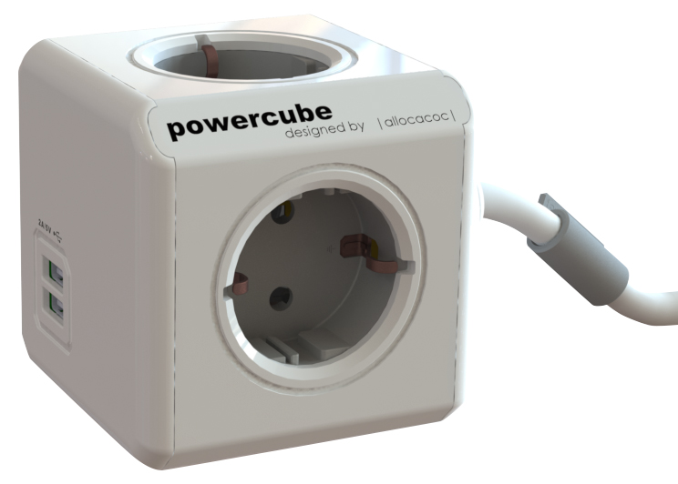 Grenuttag Powercube 4+USB 1,5m