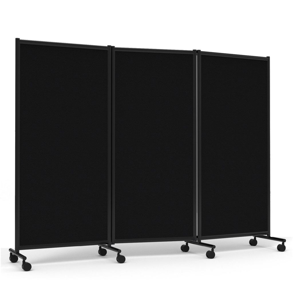 Golvskärm Lintex One screen Tre-delad Svart