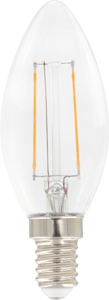 Filament LED kron E14 2,5W dim
